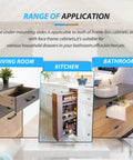Undermount Soft Close Drawer Slides Set Heavy Duty Full Extension Ball Bearing Runners for Living Room, Kitchen, Bathroom Use