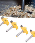 Set Of 4 CNC Spoilboard Surfacing Router Bits For Wood Pros Pro Grade 4 Flute Carbide Slab Flattening Bits One Quarter Inch Shank