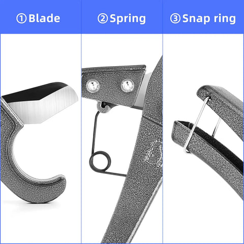 Single Stroke Pneumatic Plastic Pipe And Tubing Cutter For 1/8 Inch To 1-5/8 Inch Lines With A Manganese Steel Blade Spring Loaded Handle For Quick Clean No Fuss Cuts On PVC CPVC PEX PP And PE Tubing