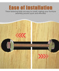 Half Moon Countertop Joint Bolts Kit For Tabletops And Furniture, illustration showing easy installation of steel drawbolt.