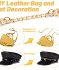 40 Piece D Ring Rivets For Leather Purses And Bags Gold Ball Studs With D Rings Dope Bag Hardware For DIY Purse Craft Crossbody Strap Attachments And Replacement Rivets, gold chain strap for bag and hat