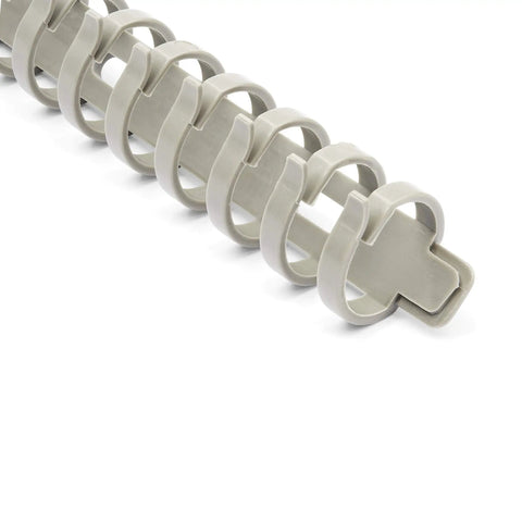 Flexible Cable Management Raceway Spine Vertebrae For Neat Cables, Three Quarters Inch Wide By One Half Inch High, 20 Inch Length, Nylon 66 Concealer