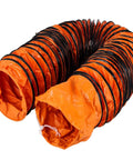 25 Foot PVC Flexible Duct Hose For 12 Inch Utility Blowers And Exhaust Fans Explosion Proof Durable Vinyl With Adjustable Rope Mouth Seal
