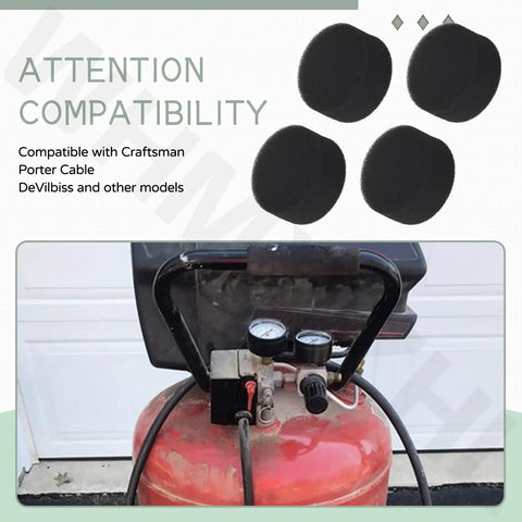 8 Pack 2 Inch Round Air Compressor Intake Filter Replacement Set CAC1372 CAC1373 D24233 D24235 40 PPI in use