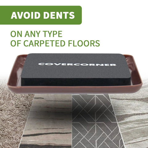 Eight Pack Three And A Half Inch Square Furniture Sliders For Carpet Move Heavy Sofas Tables And Chairs With Ease Safe Floor Protectors Perfect For One Person Rearrange Or Clean Without Scratching