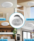 7 Inch Bathroom Exhaust Fan With 50 CFM Quiet Operation Low 1.0 Sones Through Wall Vent For 8 Inch Opening in various settings