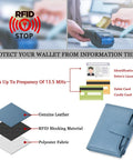 Compact Everyday Wallet For Women With RFID Blocking Soft Cowhide Leather Bifold Card Holder Slim Yet Roomy Zipper Coin Pocket.