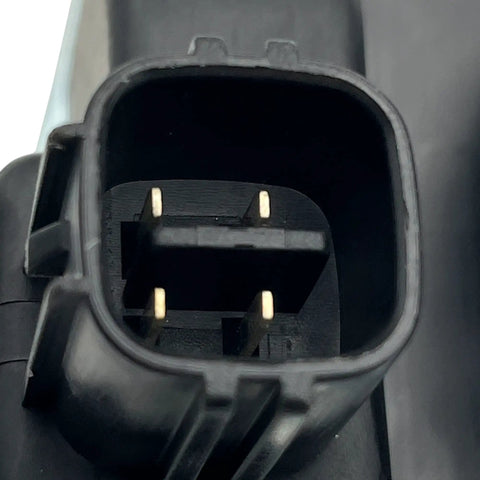 Close-up of electrical connector for Top Tier Inverter Cooler Water Pump For 2006 2010 Toyota Highlander And 2006 2008 Lexus RX400h 3.3L Hybrid.