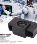 Ball Screw Support Block For SFU1605 And SFU1204 with visible black carbon steel construction in industrial setting