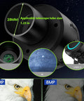 Close-up view of 4K CMOS Telescope Camera Eyepiece With WiFi And 6 Hour Battery Life, 802.11ac Wireless For Astronomy And Birdwatching.