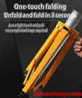 Heavy Duty Drywall Lift And Sheetrock Hoist With Telescopic Arm showing one-touch folding mechanism for quick use.