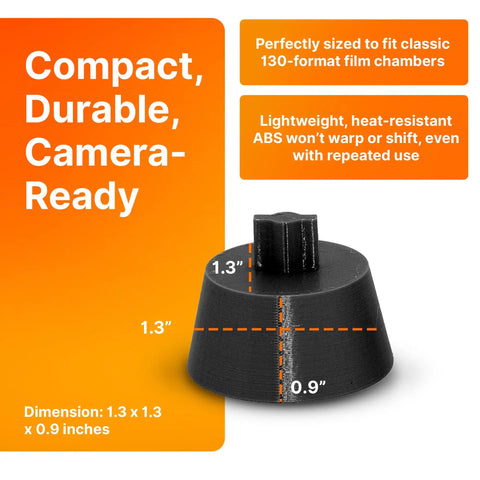 Hella Sharp 130 To 120 Film Spool Adapter Set For Vintage Cameras Abs 3D Printed Black Two Pack Lets You Shoot Modern Film Smooth And Keeps Your Setup Totally Fresh