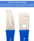 Rotor Truing Fork for Bicycle Disc Brake Alignment With Anti Slip Handle, Pro Grade Tool, smooth chamfer design