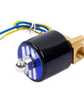 Electric Copper Solenoid Valve Normally Closed For Water Air And Gas 12V DC One Quarter Inch NPT Two Point Five Millimeter Orifice