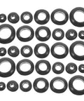 260 Pcs Black Rubber Grommets Wiring Assortment Kit With Double Sided Waterproof Seal For Precise Fit And Power Cord Protection In Automotive Wiring Harnesses And Electrical Systems, assorted sizes