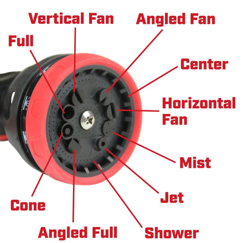 10 Pattern Rotatable Nozzle With 39 To 56 Inch Telescoping Extension Adjustable 180 Degree Nozzle Dial