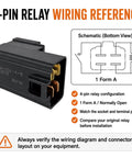 Heavy Duty 12V 30A 4-Pin Form A Relay, 1 Pack, Socket and Bracket Included, High Current Switching for Automotive Electronics and DIY Projects Ready for Easy Install wiring diagram