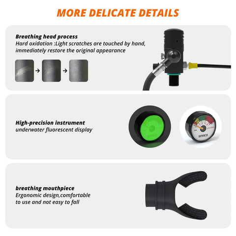 Scuba Diving Valve M18x1.5 First Stage Pressure Reducing Valve For Oxygen Cylinders, 3000 Psi Breathing Head Details
