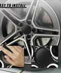Sweet Four Pack Black Abs Wheel Center Caps Plug Right In With A Rock Solid Grip Featuring 2.13 Inch Outer Diameter And 1.85 Inch Inner Diameter For A Clean Fitment On Car Truck Or Suv on a stylish wheel.