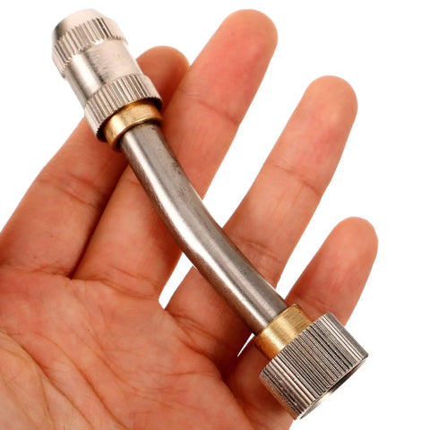 Beast Mode High Pressure Sprayer Nozzle And Connector For Portable Steam Cleaning, metal and brass hose fitting in hand.