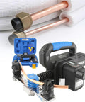 Quick Draw Rechargeable Tube Bender For Soft Copper And Aluminum Pipe 6 To 22Mm One Hand Wireless Electric Bending Tool in use with copper pipes.