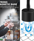 7W Magnetic Base LED Work Light With Adjustable Focusing Head And Flexible Gooseneck Magnetic Shop Lamp on lathe machine