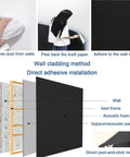 Heavy Duty Self Adhesive Acoustic Foam Panels For Home Studio And Man Cave Noise Reduction Sound Dampening installation guide