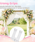 10 Pack Balloon Arch Clips 3.5 Inch Transparent Plastic Spring Clamps shown with floral and balloon wedding backdrop.