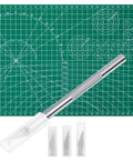 Go To Craft Knife Kit With Self Healing Cutting Mat And 30 SK-5 Blades For Sharp Precision In Art, Crafting, Scrapbooking, Stencils