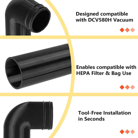 Adapter For 20V 2 Gallon Wet Dry Vac Compatible With HEPA Filter And Vacuum Bag Kit Tool Free Installation For Superior Dust