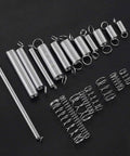 Massive 200PCS Spring Assortment Kit Loaded With Compression And Tensile Springs For DIY Home Repairs Electrical Appliances And Auto Furniture Fix It Projects Made To Last. Zinc steel spring assortment on black background