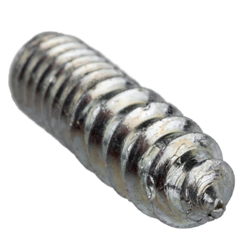 Top Shelf 8-32 X 5/8 Inch Zinc Plated Double End Screw for Cabinet Knobs, rugged metal threading detail.