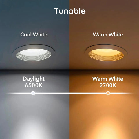 BR30 Smart LED Bulb With WiFi Multicolor RGB Dimmable And Energy Efficient 16 Million Colors Works With Alexa And Google Assistant Hands Free Voice Control A No Brainer For Living Room Or Bedroom 4 Pack showing tunable white light options
