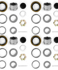 4 Sets 1.98 Inch Trailer Axle Hub Bearing Kit For 3500 Lb Trailers With L68149 L44649 Bearings Dust Cap 171255TB