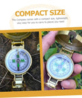 Compact All In One Portable Hiking Compass With Carabiner for Camping and Backpacking, showing map needle and durable keychain