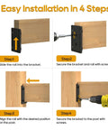 Installation steps for Heavy Duty Dope Deck Railing Bracket Connectors For 2X4 Wood Posts Actual 1.5 By 3.5 Inches Black Nylon