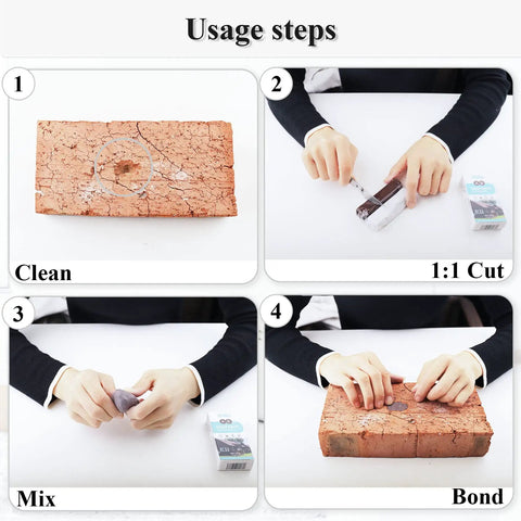 Step-by-step guide to using Two Part Epoxy Putty 120g Fast Repair For Wood Metal Stone Plastic Ceramic Glass And More Bonding And Repair