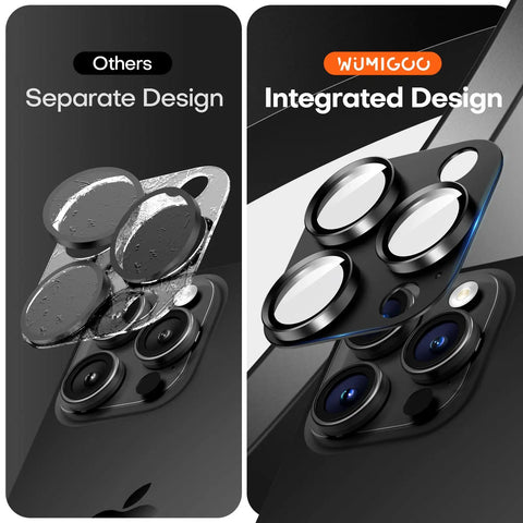 Comparison of separate vs. One Piece Armor Camera Lens Protector For iPhone 16 Pro Max 16 Pro 15 Pro Max 15 Pro 14 Pro Max 14 Pro
