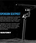 Suspension Seatpost For E Bikes And Heavy Riders With Four Link Parallelogram System Delivers Extra Soft Cushioned Rides 33.9mm Post