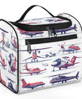 Aircraft Pattern Travel Toiletry Bag For Women And Men, Large Capacity 10.2 x 6.5 x 9.2 Inches, with aircraft illustrations