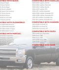 Image of compatibility chart for Engine Oil Filler Cap Replacement FC208 For GM Cars And SUVs 1994 2011 Fits Buick Oldsmobile Pontiac Cadillac.