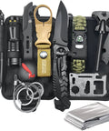 12 In 1 Survival Gear Kit For Outdoorsy Dads And Guys Gift Set with tools in waterproof box