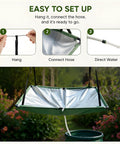 Heavy Duty 40x20 Inch Rainwater Catchment Mat With 3 Foot Hose setup steps for backyard garden irrigation