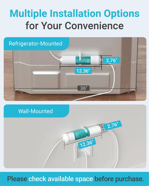 Top Shelf Inline Water Filter For Ice Makers And Fridges Smooth Flow One Quarter Inch Tubing RV Camper Compatible installation options