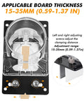Close-up view of 2 In 1 Invisible Fastener Slotting Jig For Woodworking Routers And Mortising, showcasing adjustable screws.