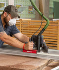 Beefy Extended Slab Flattening Mill For Big Wood Slabs With 38.75 By 128.5 Inch Or 62.75 By 104.5 Inch Capacity Includes 72 Inch Rails 120 Inch Reach Router Sled Clamping Dogs USA Made Leveling Jig in use by craftsman