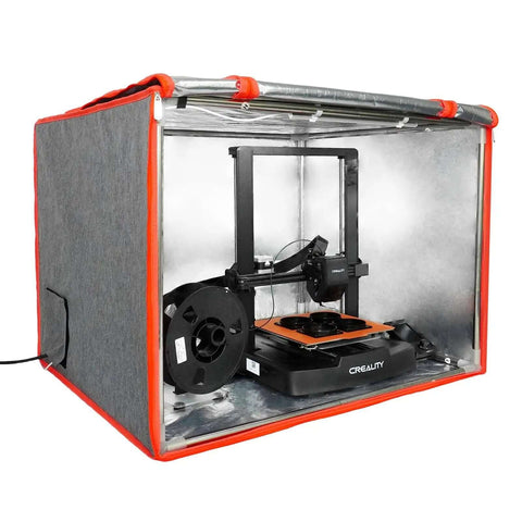 Dual Placement Resin 3D Printer Enclosure Tent with Adjustable Ventilation Exhaust Fan Kit for Resin Printers, front view