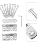 Heavy Duty Silver Stainless Bed Nut Hardware Kit With Mounting Bolts For Truck Toolbox And Body Mounts Built To Last Quiet Ride Road Tough Ready For The Long Haul Durable Rust Resistant Steel Fasteners, stainless kit