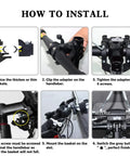 Installation steps for Front Bike Basket For Dogs With Easy Install Quick Release Handlebar Mount, Folding Detachable Carrier