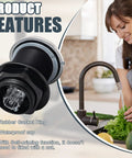 Close-up of 2026 Upgraded Sink Top Push Button Air Switch with rubber gasket ring and waterproof cap.